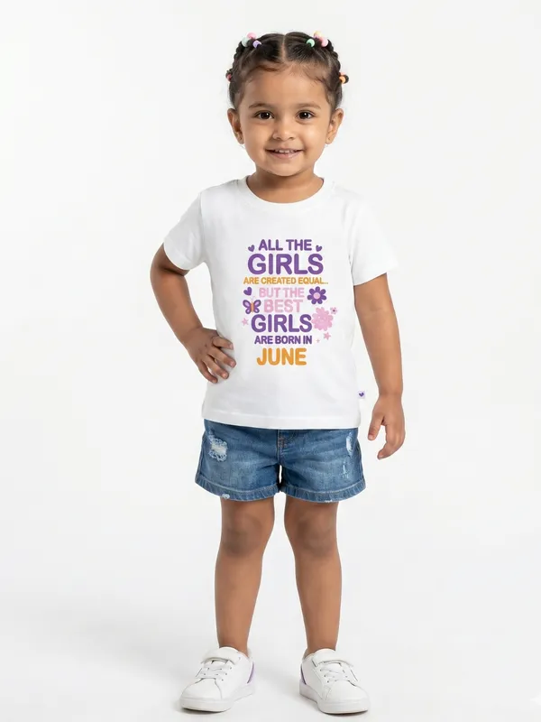 Girls_June_Birthday_T-Shirt_|_100%_Organic_Cotton_|_White_Printed_Half_Sleeve_Round_Neck_Kids_Tee
