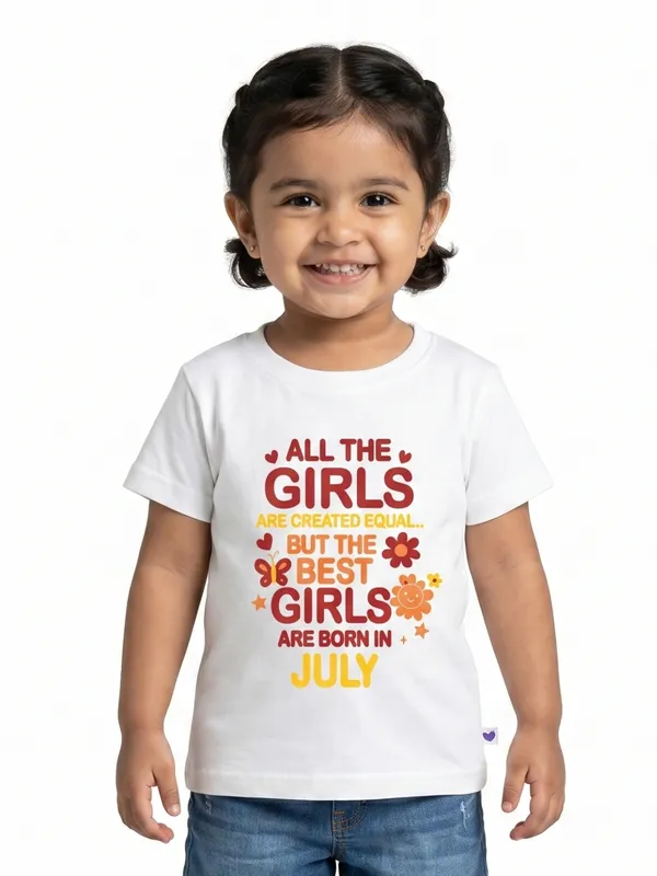 Girls_July_Birthday_T-Shirt_|_100%_Organic_Cotton_|_White_Printed_Half_Sleeve_Round_Neck_Kids_Tee