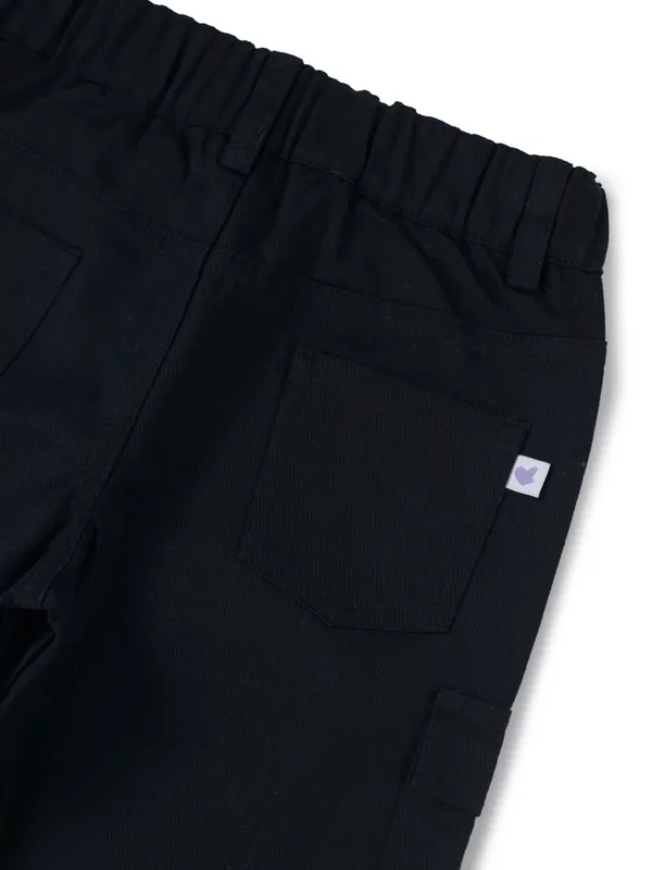 Organic_Cotton_Woven_Elastic_Waist_Cargo_Pants_Black