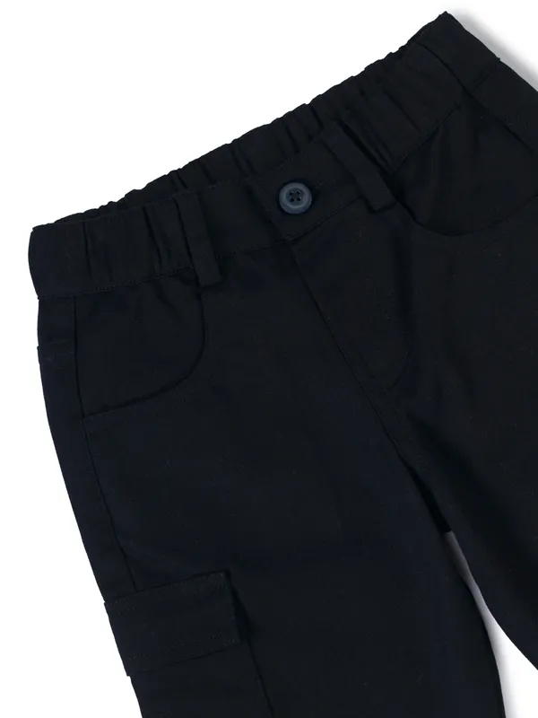 Organic_Cotton_Woven_Elastic_Waist_Cargo_Pants_Black