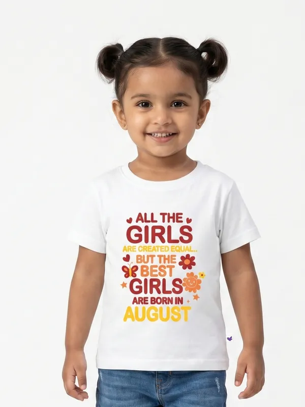 Girls_August_Birthday_T-Shirt_|_100%_Organic_Cotton_|_White_Printed_Half_Sleeve_Round_Neck_Kids_Tee