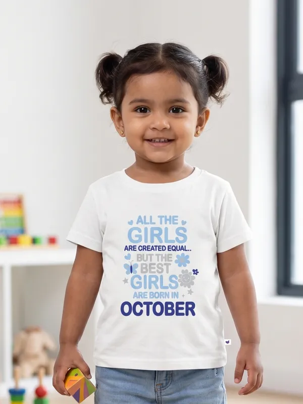 Girls_October_Birthday_T-Shirt_|_100%_Organic_Cotton_|_White_Printed_Half_Sleeve_Round_Neck_Kids_Tee