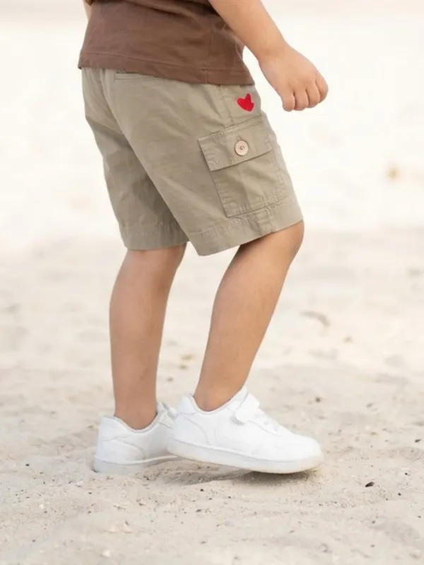 Boys_Organic_Cotton_Ripstop_Knee_Length_Embroidered_Shorts_Brown