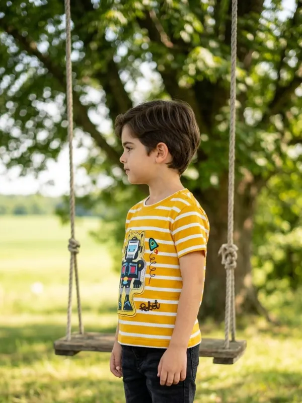 Boys_Organic_Cotton_Interlock_Shortsleev_Robot_Dp_Patch_And_Embroidered_T_Shirt_Yellow