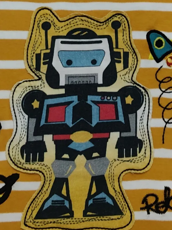 Boys_Organic_Cotton_Interlock_Shortsleev_Robot_Dp_Patch_And_Embroidered_T_Shirt_Yellow