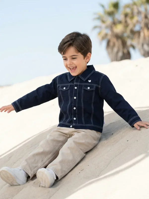 Unisex_Organic_Cotton_Heavy_Weight_Twill_Full_Sleeve_Solid_Jacket_Navy