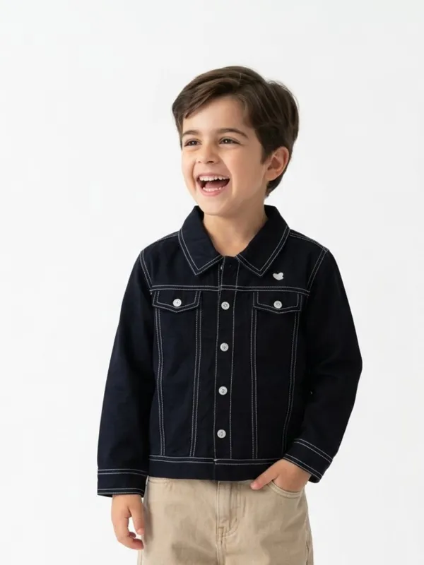 Unisex_Organic_Cotton_Heavy_Weight_Twill_Full_Sleeve_Solid_Jacket_Navy