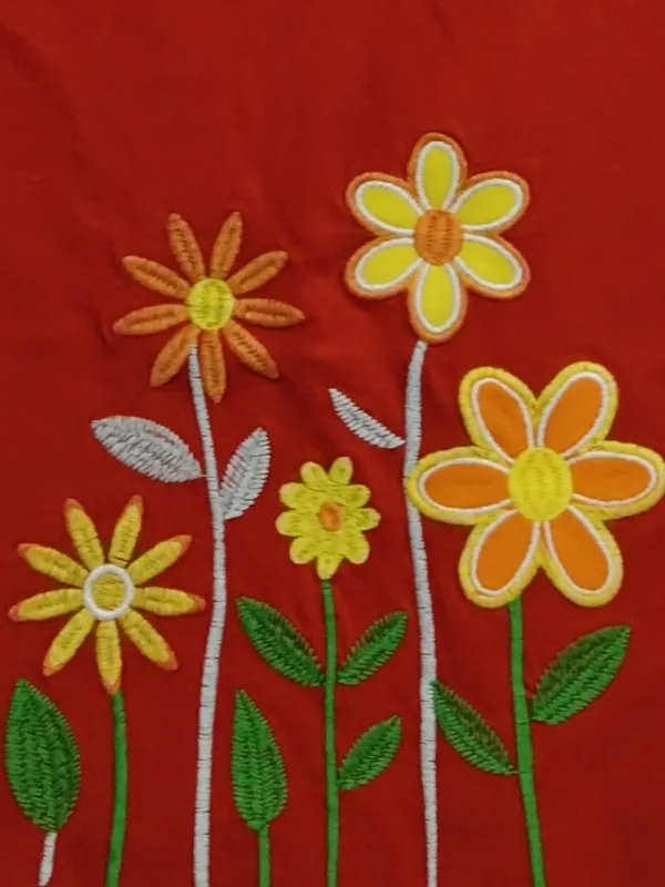 Girls_Organic_Cotton_Single_Jersey_Short_Sleev_Flower_Embroidered_Top_Red