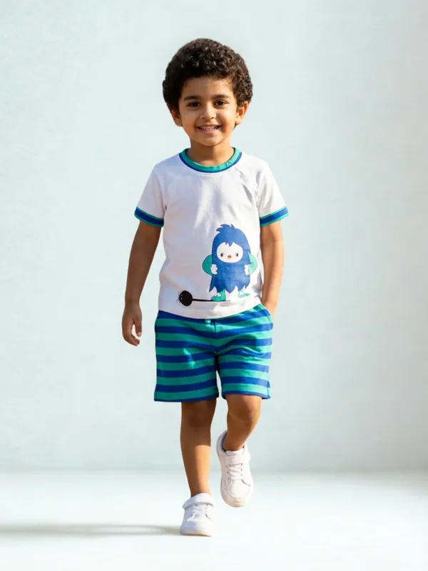 Boys_Organic_Cotton_Single_Jersey_Short_Sleev_Funny_Mouse_Print_T_Shirt_And_Shorts_Set_White