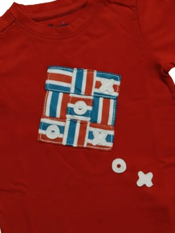 Boys_Organic_Cotton_Single_Jersey_Short_Sleeve_Xo_Game_Applique_T_Shirt_And_Shorts_Set_Red