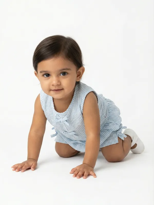 Girls_Organic_Cotton_Seer_Sucker_Sleevless_Striped_Top_And_Shorts_Set_Blue