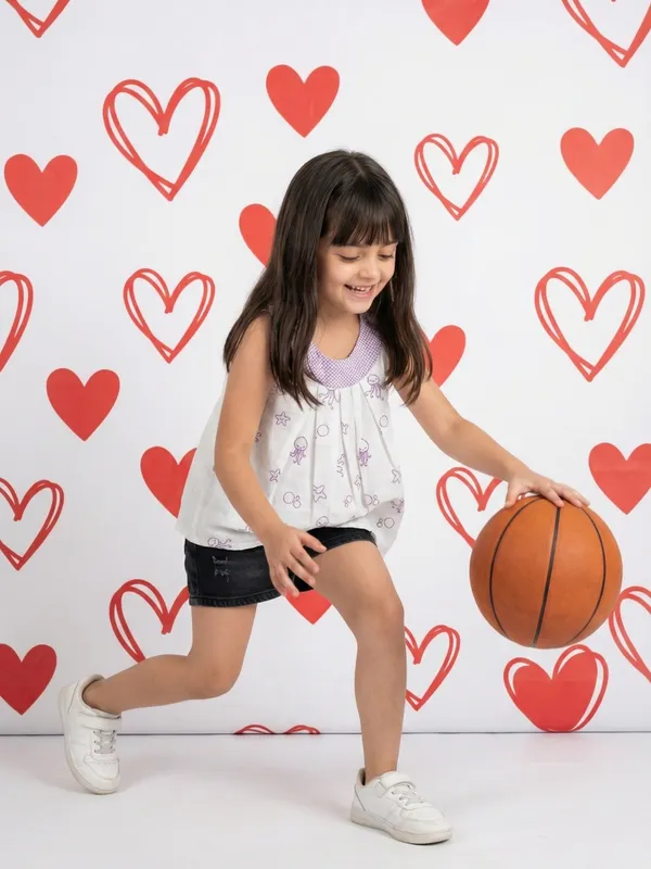 Girls_Organic_Cotton_Dobby_Sleevless_Sealife_Outline_Embroidered_And_Checks_Top_White