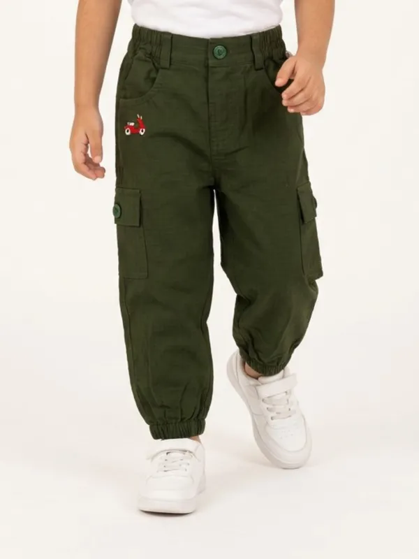 Boys_Organic_Cotton_Ripstop_Full_Length_Scooter_Embroidered_Pant_Olive_Green