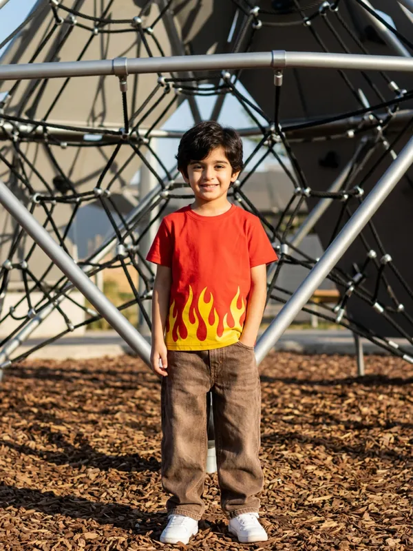 Boys_Organic_Cotton_Single_Jersey_Short_Sleev_Fire_Print_T_Shirt_Red