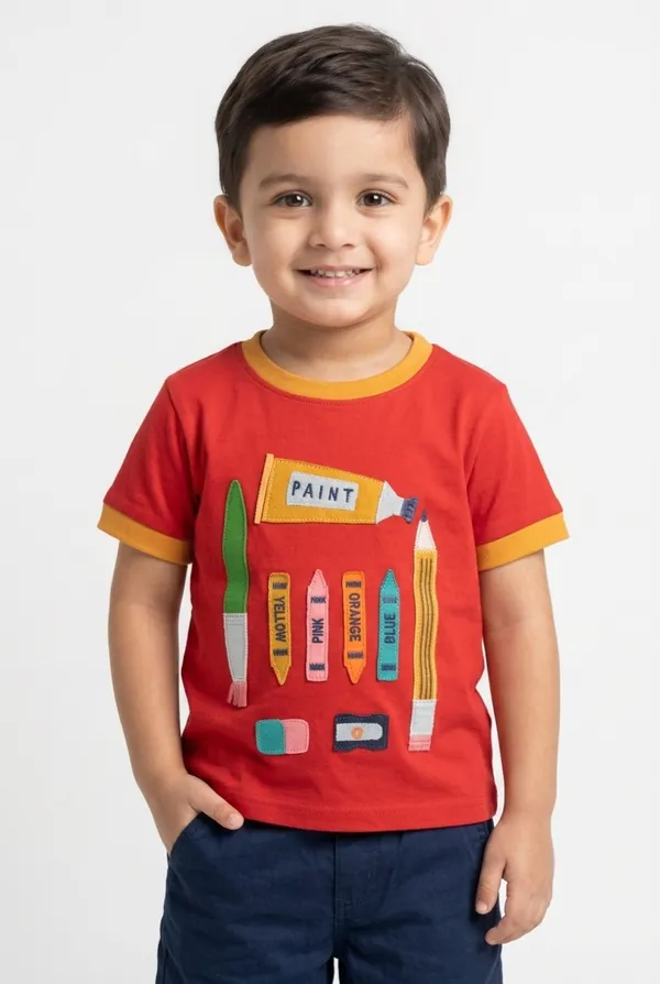 Boys_Organic_Cotton_Half__Sleeve_Applique_T-Shirt