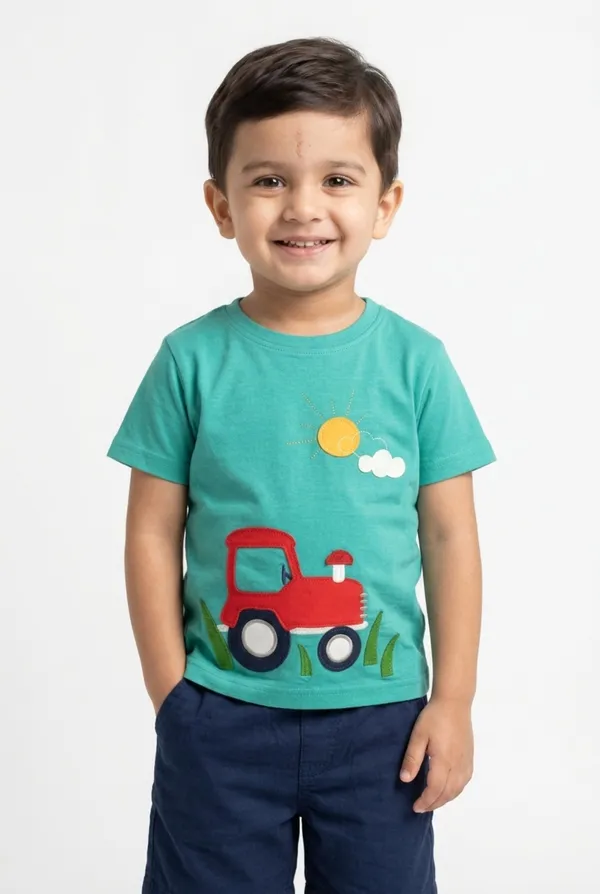 Boys_Organic_Cotton_Half__Sleeve_Applique_T-Shirt