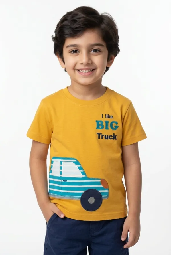 Boys_Organic_Cotton_Half__Sleeve_Applique_T-Shirt