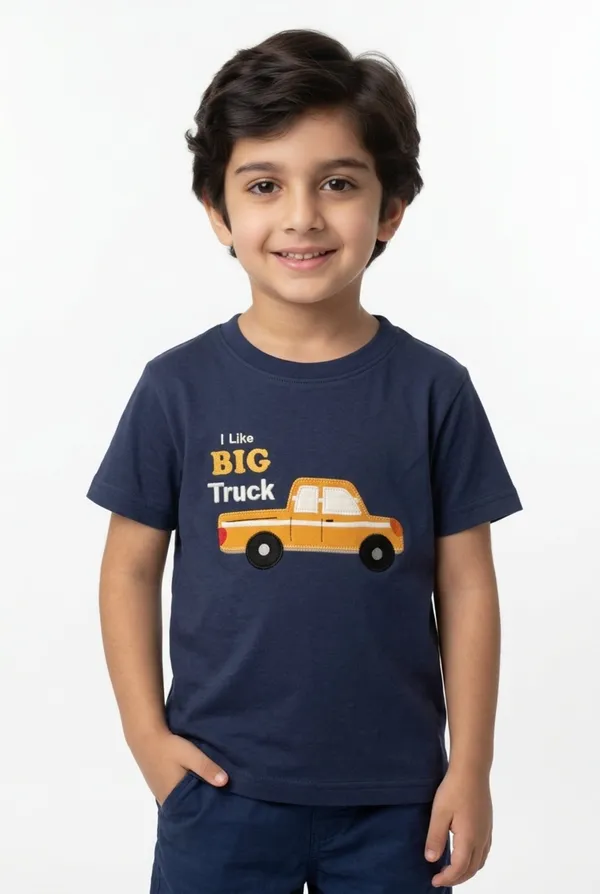Boys_Organic_Cotton_Half__Sleeve_Applique_T-Shirt