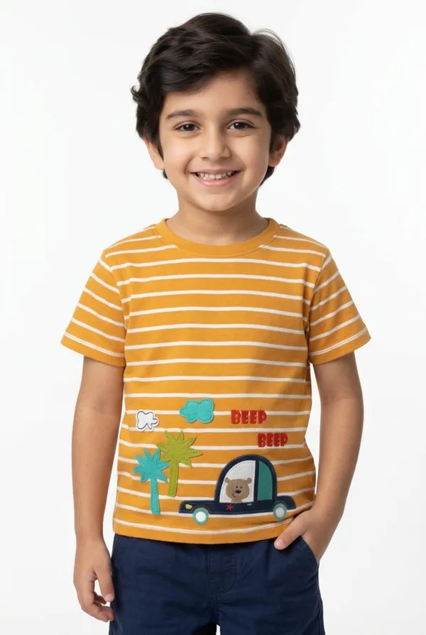 Boys_Organic_Cotton_Half__Sleeve_Applique_T-Shirt
