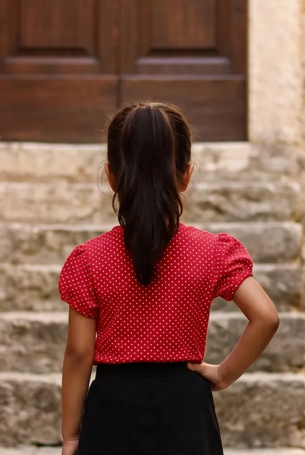 Girls_Organic_Cotton_Half_Sleeve_Embroidered_Applique_Top