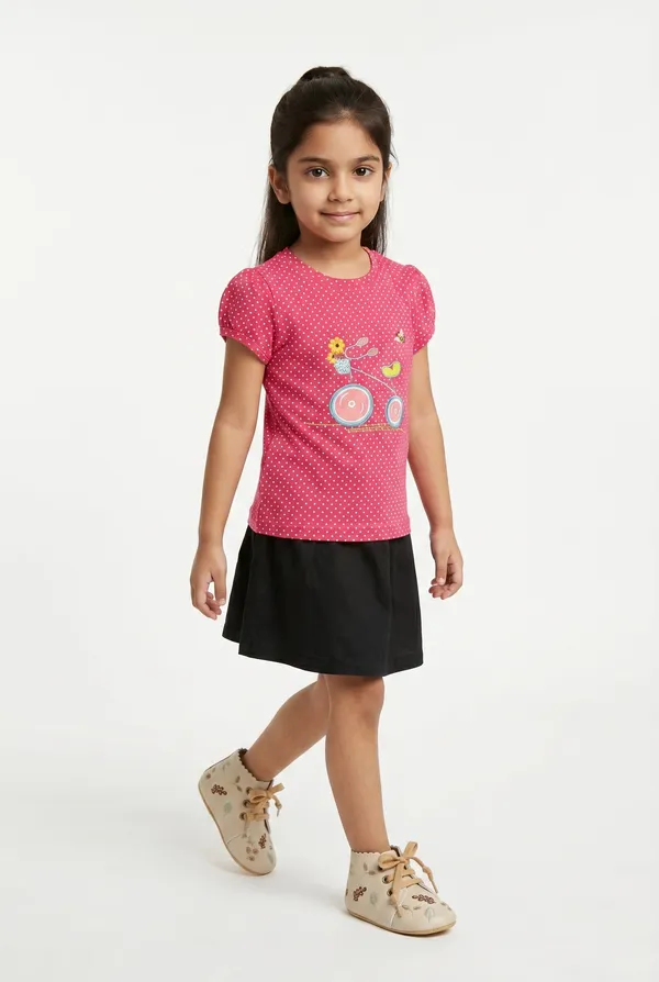 Girls_Organic_Cotton_Half_Sleeve_Embroidered_Applique_Top