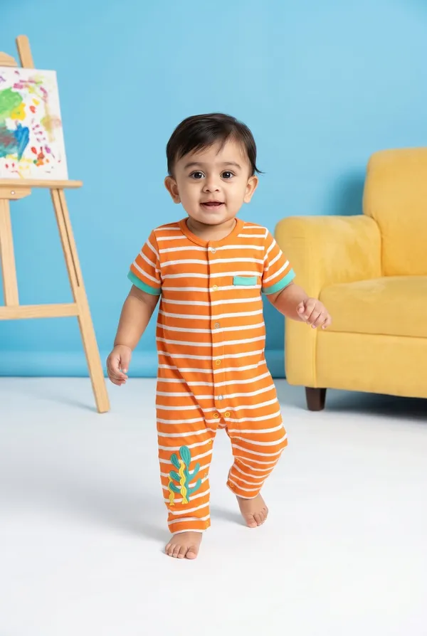 Boys_(Infant)_Organic_Cotton_Half__Sleeve_Embroidered_Applique_Romper