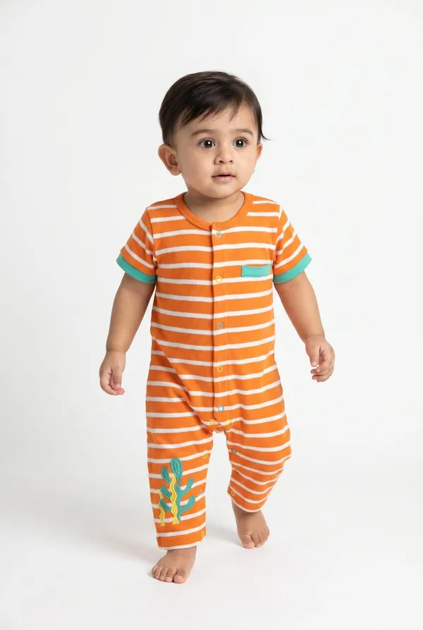 Boys_(Infant)_Organic_Cotton_Half__Sleeve_Embroidered_Applique_Romper