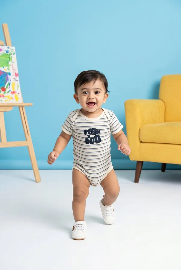 Boys_(Infants)_Organic_Cotton_Half__Sleeve_Printed_Bodysuit