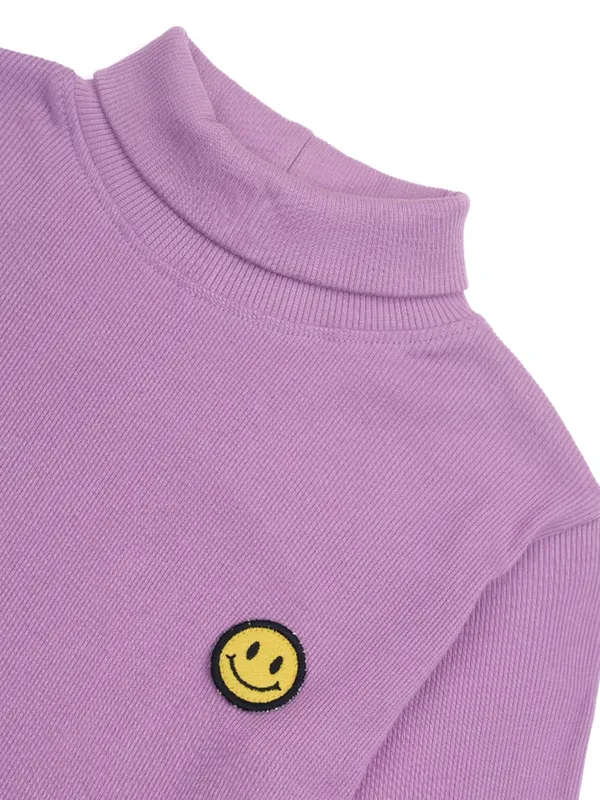 Unisex_Organic_Cotton_Full_Sleeve_Turtle_Neck__T-Shirt_-_Lavender