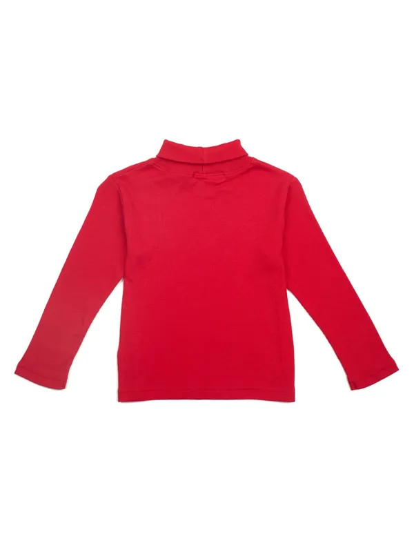 Unisex_Organic_Cotton_Full_Sleeve_Turtle_Neck__T-Shirt_-_Red