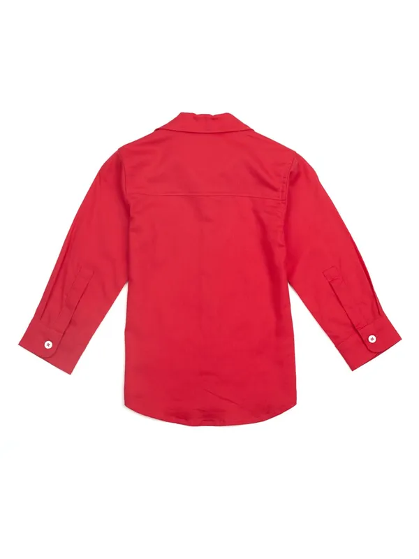 Boys_Organic_Cotton_Full_Sleeve_Solid_Casual_Shirt_with_Chest_Pocket_�_Red