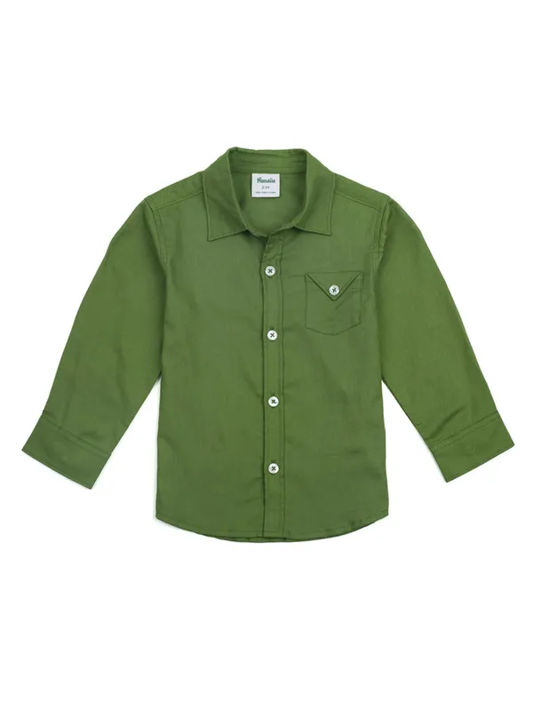 Boys_Organic_Cotton_Full_Sleeve_Solid_Casual_Shirt_with_Chest_Pocket_�_Green