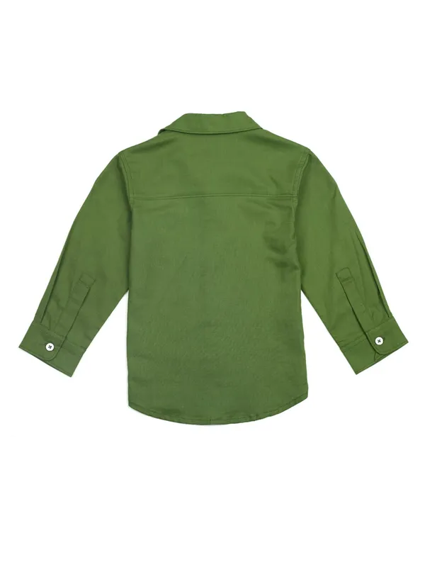 Boys_Organic_Cotton_Full_Sleeve_Solid_Casual_Shirt_with_Chest_Pocket_�_Green