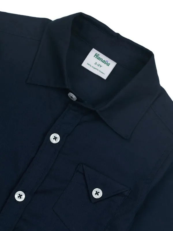 Boys_Organic_Cotton_Full_Sleeve_Solid_Casual_Shirt_with_Chest_Pocket_�_Navy_Blue