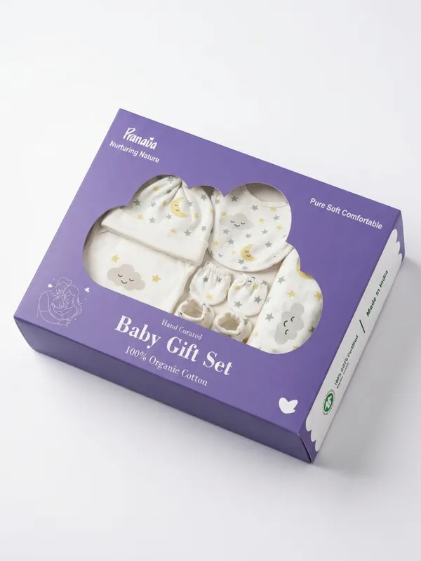 Pranava_100%_Organic_Cotton_Baby_Gift_Set_–_Cloud_&_Star_Print_|_Pack_of_6