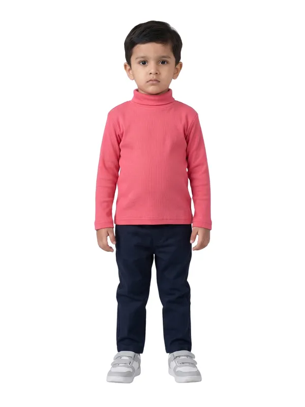 Unisex_Organic_Cotton_Full_Sleeve_Turtle_Neck__T-Shirt_-_Pink