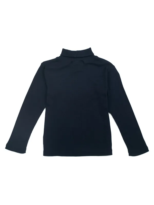 Unisex_Organic_Cotton_Full_Sleeve_Turtle_Neck__T-Shirt_-_Navy_Blue