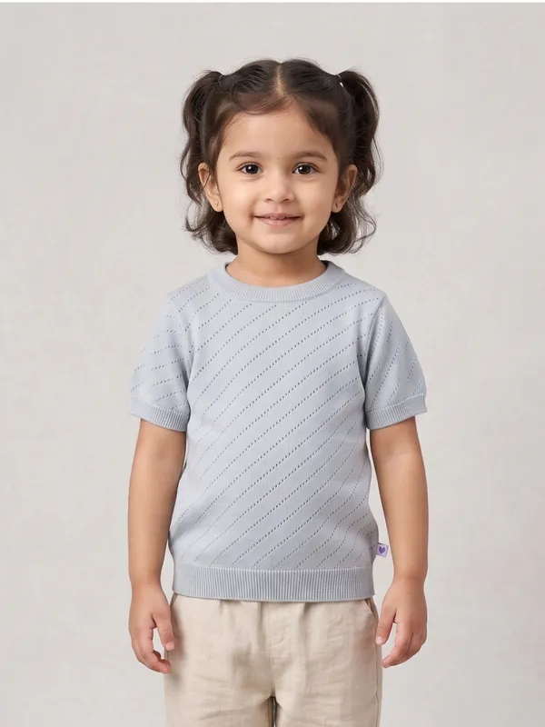 Unisex_Organic_Cotton_Half_Sleeve_Round_Neck_Pullover_Sweater_With_Frill_At_Neck