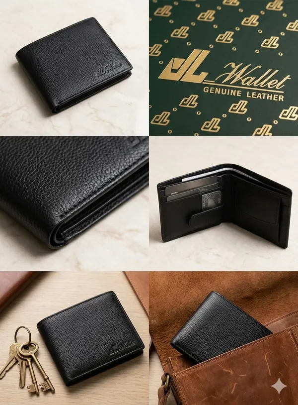 Black_Genuine_Leather_Bifold_Wallet_For_Daily_Use