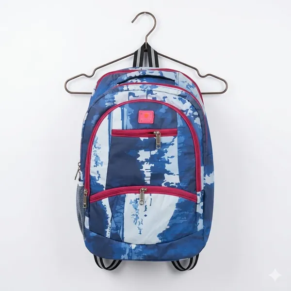 Blue_Polyester_Backpack_For_School_Travel