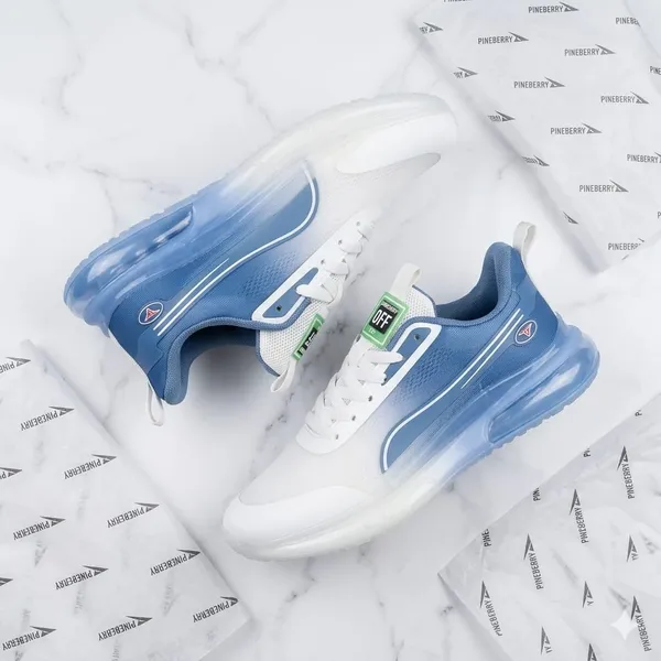 White_&_Blue_Mesh_Synthetic_Sports_Sneakers_For_Running_Walking