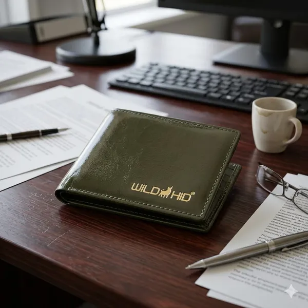 Olive_Green_Leather_Bifold_Wallet_For_Daily_Use