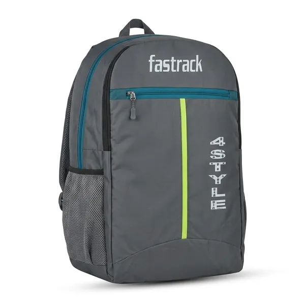 Grey_&_Neon_Yellow_Polyester_Casual_Backpack_For_Daily_Use