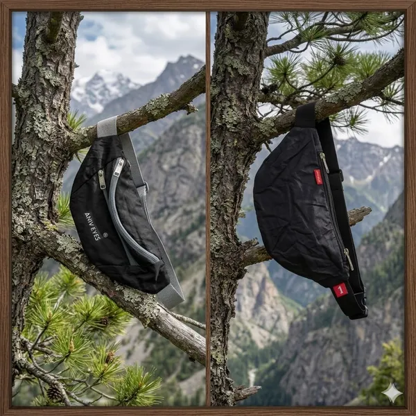 Black_Nylon_Fanny_Pack_For_Travel
