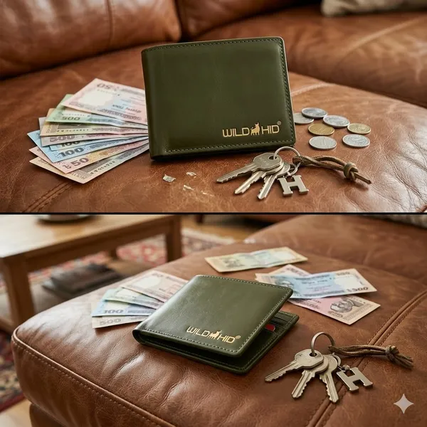 Olive_Green_Leather_Bifold_Wallet_For_Daily_Use
