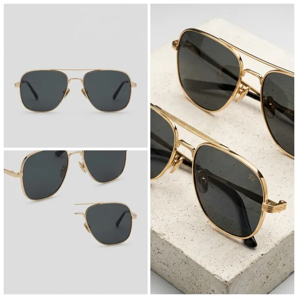 Gold_Metal_Aviator_Sunglasses_For_Outdoor_Use