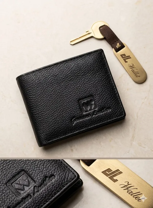 Black_Genuine_Leather_Bifold_Wallet_For_Daily_Use