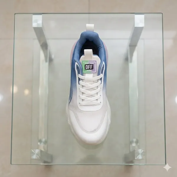 White_&_Blue_Mesh_Synthetic_Sports_Sneakers_For_Running_Walking