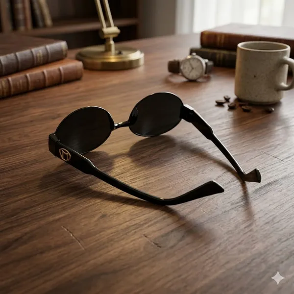 Black_&_Gold_Metal_Polycarbonate_Oval_Sunglasses_For_Casual_Wear