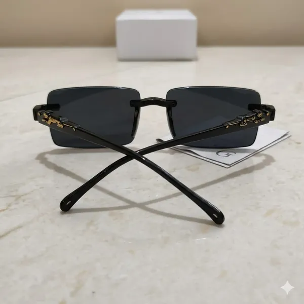 Black_Metal_Rimless_Sunglasses_For_Fashion_Wear